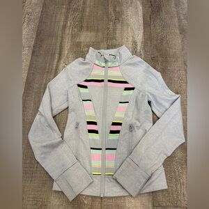 Ivivva Light Gray Sweater With Colourful Logo